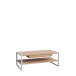 Couchtisch >CHESAPEAKE< in Riviera Eiche Dekor / weiß mit Schublade - 111x40x60cm (B/H/T)