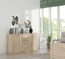 Sideboard >GLORIA< in Sonoma Eiche Dekor, 2...