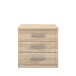 Nachtkommode >GLORIA< in Sonoma Eiche Dekor, 3 Schubladen - 45,2x45,9x35,1cm (BxHxT)