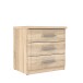 Nachtkommode >GLORIA< in Sonoma Eiche Dekor, 3 Schubladen - 45,2x45,9x35,1cm (BxHxT)