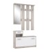 Garderoben-Set >Foxi< (2-teilig) in Weiss/Sandeiche Dekor - 97,5x180x25cm (BxHxT)