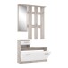 Garderoben-Set >Foxi< (2-teilig) in Weiss/Sandeiche Dekor - 97,5x180x25cm (BxHxT)
