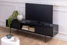 TV-Board >Angus< in schwarz, MDF, Stahl -...