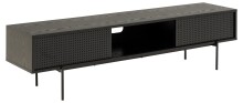 TV-Board >Angus< in schwarz, MDF, Stahl -...