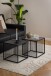 Beistelltisch >Strington< in schwarz, MDF, Stahl - 40x40x40cm (BxHxT)