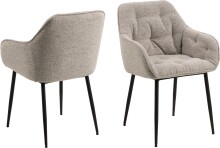Armlehnstuhl >Brooke< (2er-Set) in Beige, Stoff,...