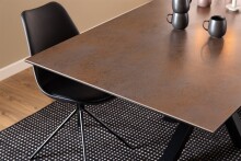 Esstisch >Heaven< in rostbrown, schwarz -...
