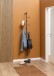 Wandgarderobe >Aspen< in schwarz, Stahl - 24,6x171,2x20,7cm (BxHxT)