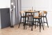 Bartisch >Roxby< in Eiche; schwarz, MDF, Rubberwood - 120x105x60cm (BxHxT)