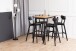 Bartisch >Roxby< in Eiche; schwarz, MDF, Rubberwood - 120x105x60cm (BxHxT)