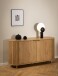 Sideboard >Colima< Wildeiche, Lamelle, MDF - 160x80x45cm (BxHxT)