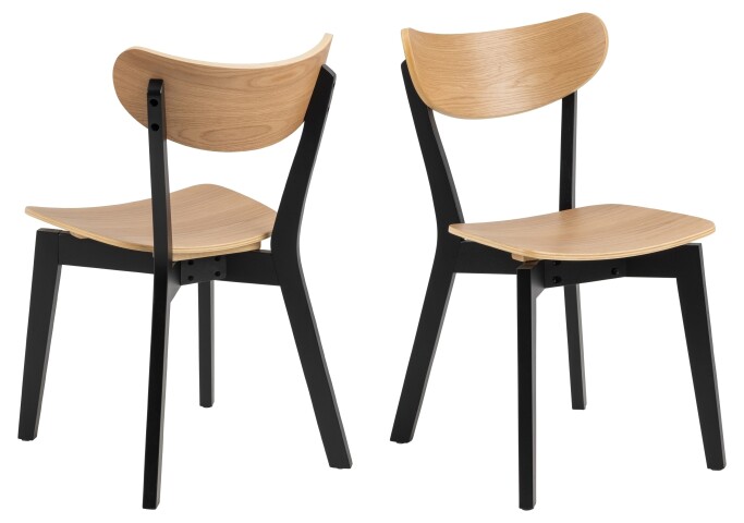 Esszimmerstuhl >Roxby< (2er-Set) in natürlich, Holz - 45x79,5x55cm (BxHxT)