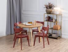 Esszimmerstuhl >Roxby< (2er-Set) in orange, Holz -...