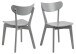 Esszimmerstuhl >Roxby< (2er-Set) in Grau, Holz - 45x79,5x55cm (BxHxT)