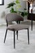 Polsterstuhl >Edina< (2er-Set) in graubraun, Polyester, Stahl - 56x77x55 (BxHxT)