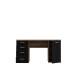 Schreibtisch >NET106< mit 4 Schubladen, in Schwarz/Schlammeiche Dekor - 145x76,3x60cm (BxHxT)