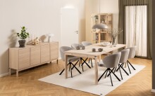 Kulissen-Esstisch >Linley< in Eiche weiss pigmentiert, MDF - 200x75x100 (BxHxT)
