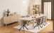 Kulissen-Esstisch >Linley< in Eiche weiss pigmentiert, MDF - 200x75x100 (BxHxT)