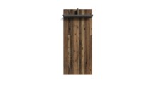 Garderobenpaneel >BEN< mit Ablage und 2 Haken, in Old-Wood-Optik 60 x 136 x 27 cm (BxHxT)