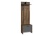 Garderobenpaneel >BEN< mit Ablage und 2 Haken, in Old-Wood-Optik 60 x 136 x 27 cm (BxHxT)