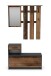 Garderoben-Set >TAMINA< 2-teilig in Old-Wood-Optik 97 x 190 x 25 cm (BxHxT)