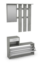 Garderoben-Set >TAMINA< 2-teilig in Beton-Optik 97 x 190 x 25 cm (BxHxT)