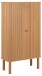 Mehrzweckschrank >Langley< mit Lamellenfront in Eiche furniert, MDF - 80x145x40cm (BxHxT)