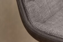 Barhocker >Adisa< (2er-Set) in graubraun, Polyester, Stahl - 47x95x52,5 (BxHxT)