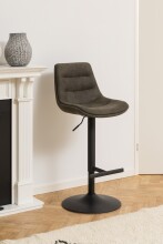 Barhocker >Adisa< (2er-Set) in anthrazit, Polyester, Stahl - 47x95x52,5 (BxHxT)
