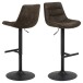 Barhocker >Adisa< (2er-Set) in anthrazit, Polyester, Stahl - 47x95x52,5 (BxHxT)