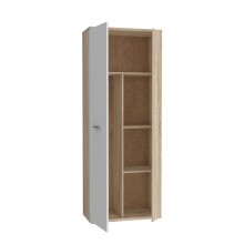 Mehrzweckschrank >NET106< mit Inneneinteilung, in Sonoma Eiche Dekor / Weiss  - 68,9x179,1x34,8cm (BxHxT)