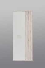 Mehrzweckschrank >NET106< mit Inneneinteilung, in Sandeiche Dekor / Weiss - 68,9x179,1x34,8cm (BxHxT)