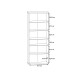 Schuhschrank >NET106< mit 5 Böden / 6 Fächern, in weiß - 68,9x179,1x34,8cm (BxHxT)