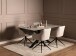 Esstisch >Heaven< in Grau, Glas-Keramik,Stahl - 160x75,5x90cm (BxHxT)