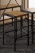 Bargruppe >Bahamas< (4-teilig) in rustikal Eiche; schwarz - 120x105x60 (BxHxT)