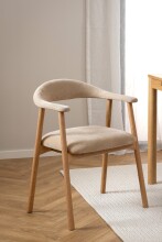 Holzstuhl >Addi< (2er-Set) in Beige, Polyester,...