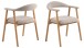 Holzstuhl >Addi< (2er-Set) in Beige, Stoff, Massivholz - 56x75,5x54cm (BxHxT)