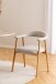 Holzstuhl >Addi< (2er-Set) in Beige, Stoff, Massivholz - 56x75,5x54cm (BxHxT)