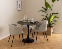 Armlehnstuhl >Eleanor< (2er-Set) in Beige - 56x80,5x54,5 (BxHxT)