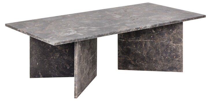 Couchtisch >Vega< aus Naturstein, in Marmor Braun/Grau - 140x42x70cm (BxHxT)