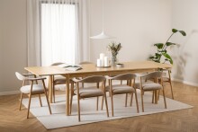 Kulissen-Esstisch >Atlantic< ausziehbar bis 300cm, in Eiche, MDF, Massivholz - 200(300)x75x100cm (BxHxT)