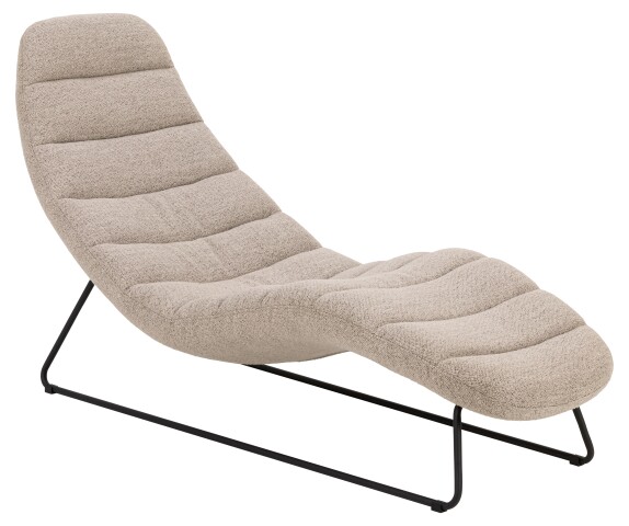Chaiselongue >Chaplin< in Beige, Stoff - 63x86x156cm (BxHxT)
