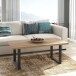 Couchtisch >Coffee Tables< in Artisan Eiche Dekor, U-Gestell Metall schwarz - 110x45x60cm (BxHxT)