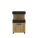 Servierwagen >Home Bar< auf Rollen, in Artisan Eiche Dekor / Schwarz - 50,2x88,5x41cm (BxHxT)