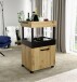 Servierwagen >Home Bar< auf Rollen, in Artisan Eiche Dekor / Schwarz - 50,2x88,5x41cm (BxHxT)