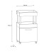 Servierwagen >Home Bar< auf Rollen, in Artisan Eiche Dekor / Schwarz - 50,2x88,5x41cm (BxHxT)
