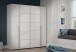 Dreh-/Schwebetürenschrank >Narago< mit Inneneinteilung, in weiß - 200,1x210x61,2cm (BxHxT)