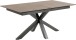 Kulissentisch >Heaven< ausziehbar bis 210cm, in Braun, Glas-Keramik - 168(210)x76x90cm (BxHxT)