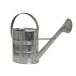 Gießkanne >ZINK / METALL< in silber, Stahlblech verzinkt - 56x40x19cm (BxHxT)