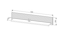Wohnwand >Core< (3-teilig) in weiß supermatt / Artisan Dekor - 240x77x44 (BxHxT)